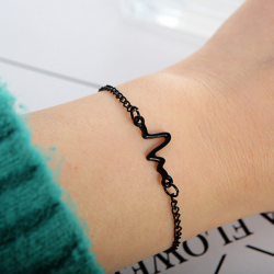 Armband met Hartslag Zwart