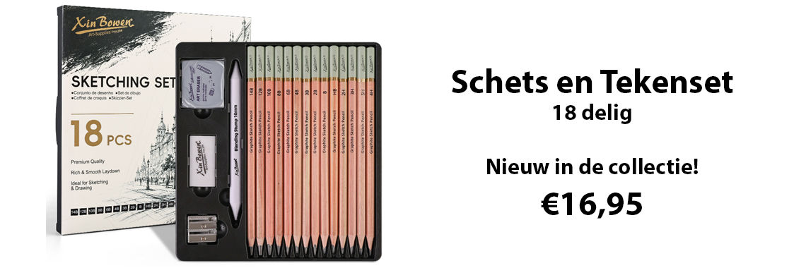 Schets en Tekenset 18 delig