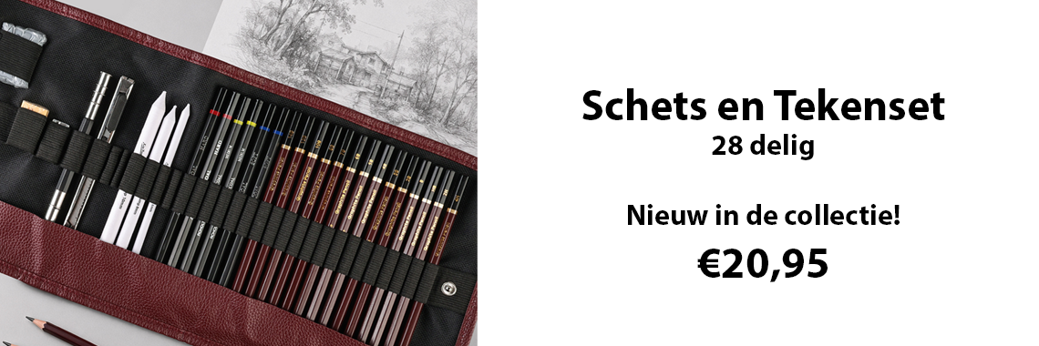 Schets en Tekenset 28 delig