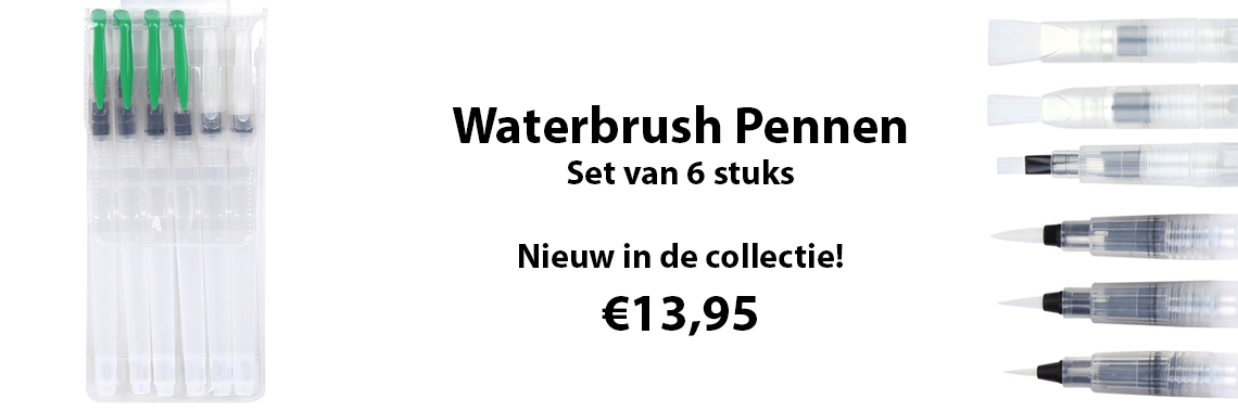 Waterbrush Pennen set van 6 stuks
