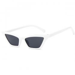 Cat Eye Sunglasses White Small