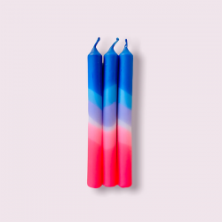 Dip Dye Neon Kaarsen - Into The Blue