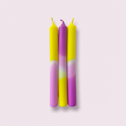 Dip Dye Neon Kaarsen - Shocking Pineapple