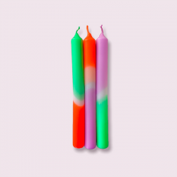 Dip Dye Neon Kaarsen - Surfing Bondi