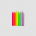 Dip Dye Verjaardagskaarsen - Rainbow - 6 stuks
