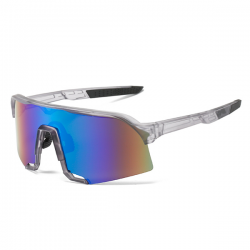 Fietsbril - Sportbril - Racefiets - Mountainbike - MTB - Transparant - Groen Blauw Spiegel