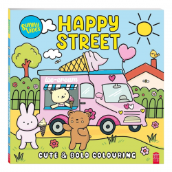Sunny Vibes - Happy Street - Kleurboek voor alle leeftijden - 20 pagina's