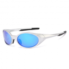 Hardloop Zonnebril - Zilver Frame - Blauwe Glazen - Gepolariseerd Hardloop Zonnebril - Zilver Frame - Blauwe Glazen - Gepolariseerd