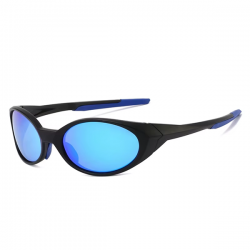 Hardloop Zonnebril - Zwart Frame - Blauwe Glazen - Gepolariseerd