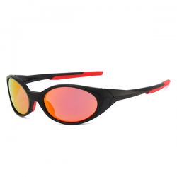Hardloop Zonnebril - Zwart Frame - Rode Glazen - Gepolariseerd