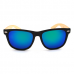 Houten Wayfarer Groen Blauw Spiegel