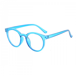 Kinder Computerbril - Anti Blauwlicht Bril - Rond Retro Model - Blauw