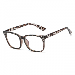 Kinder Computerbril - Anti Blauwlicht Bril - Wayfarer - Leopard