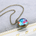 Koperkleurige ketting met Space Bol