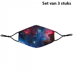 Mondkapje Space - Wasbaar - Set van 3 stuks