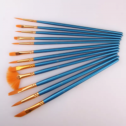 Penselen - Set van 12 stuks - Blauw