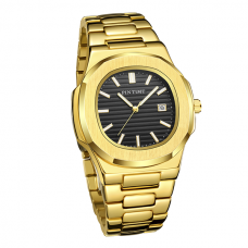 Pin Time Gold Steel - Heren Horloge