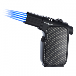 Silver Match Quattro Torch - Carbon Look