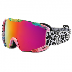 Skibril - Snowboardbril - Crossbril - Paars Spiegel