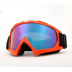 Skibril - Snowboardbril - Crossbril - Rood - Paars Blauw Spiegel