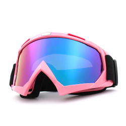 Skibril - Snowboardbril - Crossbril - Roze - Paars Blauw Spiegel