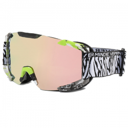 Skibril - Snowboardbril - Crossbril - Roze Spiegel