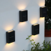 Solar Buitenlamp - Tuinverlichting op Zonne-energie - Wandlamp - 2 LED's - 7,5 x 10cm - IP65 - Wit - 4 Stuks