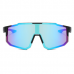 Sport Zonnebril - Fietsbril - Sportbril - Zwart Blauw - Blauw Spiegel - Gepolariseerd