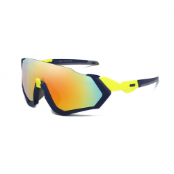 Sport Sunglasses Rocker Black Yellow Rainbow