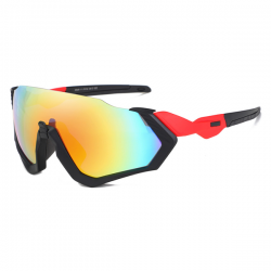 Sport Sunglasses Rocker Black Red Rainbow