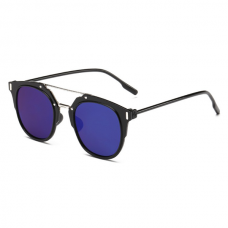 Wayfarer Retro Flat Blauw Spiegel