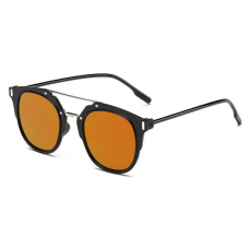 Wayfarer Retro Flat Goud Rood Spiegel