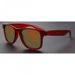 Wayfarer Transparant Rood - Goud Rood Spiegel