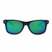 Wayfarer Zonnebril Zwart Groen Blauw Spiegel - Gepolariseerd