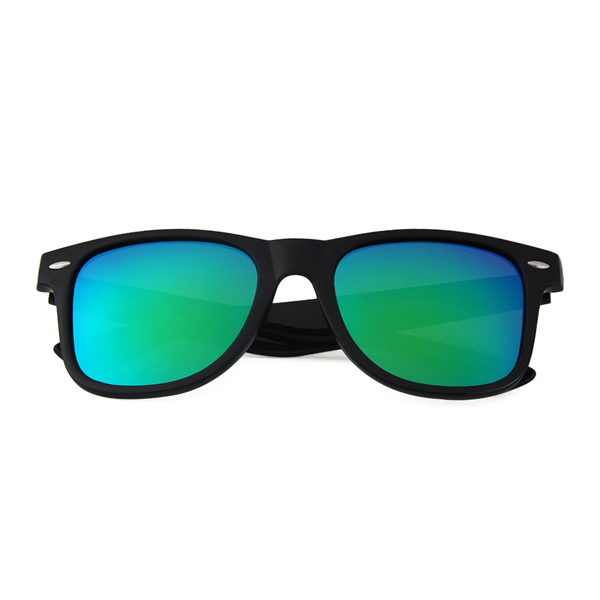 Huiswerk Ik was mijn kleren kloon Wayfarer Zonnebril Zwart Groen Blauw Spiegel - Gepolariseerd