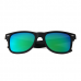 Wayfarer Zonnebril Zwart Groen Blauw Spiegel - Gepolariseerd