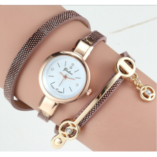 Yuhao Horloge Armband Bruin