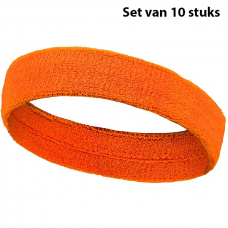 Zweetband Oranje - Set van 10 stuks